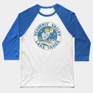 Heavenly Valley Lake Tahoe Vintage Tourist Souvenir Baseball T-Shirt